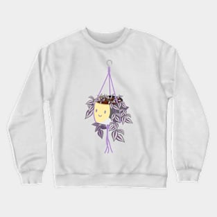 tradscantia plant in non-binary pride pot Crewneck Sweatshirt